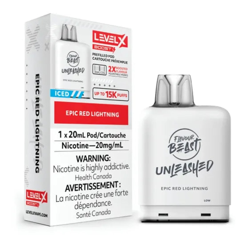 Flavour Beast – Boost 25K Level X Unleashed Pod – Red Lightning – AB