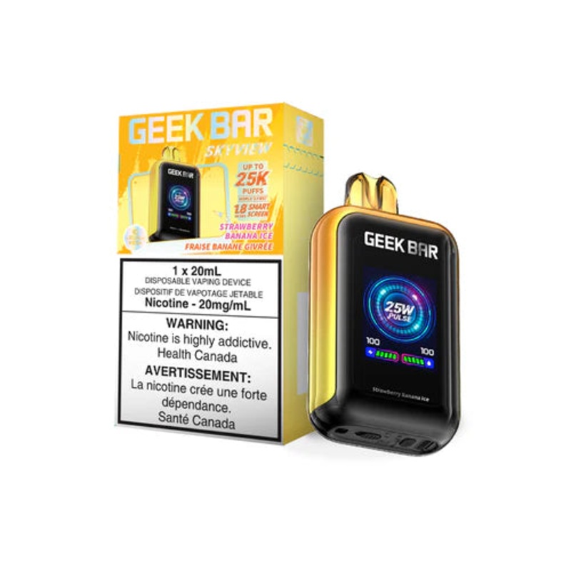 Geek Bar Skyview 25K – Strawberry Banana Ice – AB
