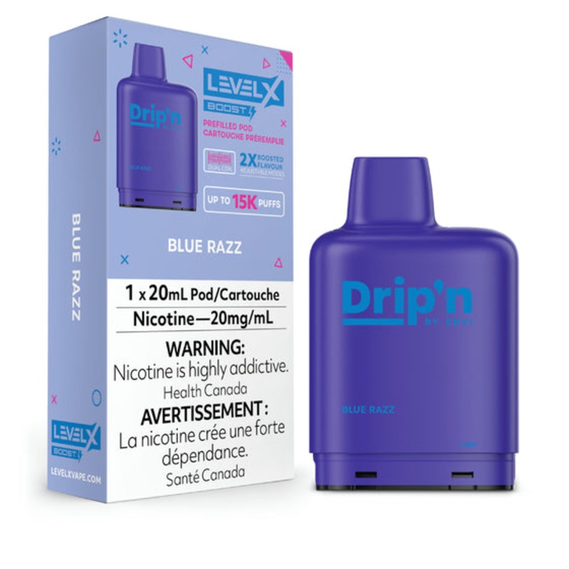LEVEL X DRIP’N BOOST G2 </BR> BLUE RAZZ