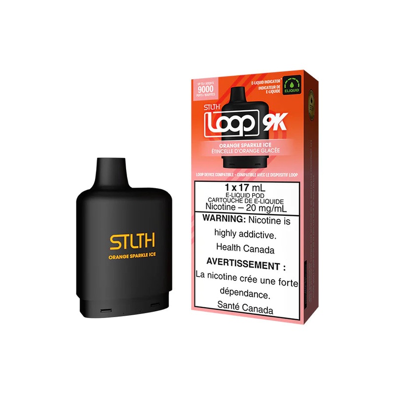 STLTH Loop 9K Pod – Orange Sparkle Ice