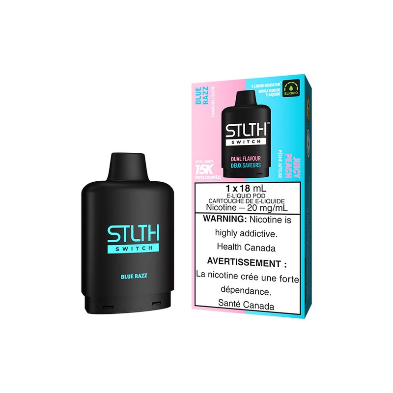 STLTH Switch Pod – Blue Razz and Juicy Peach – AB