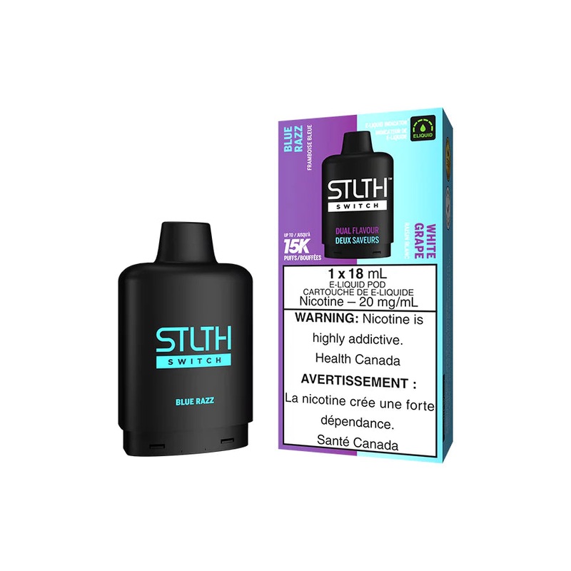 STLTH Switch Pod – Blue Razz and White Grape – AB