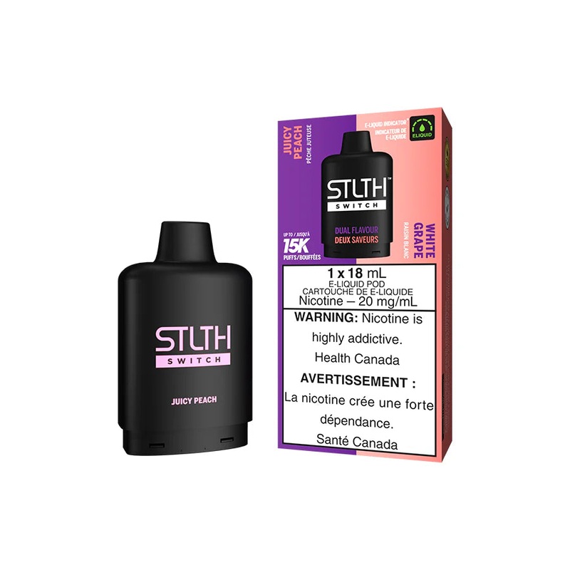 STLTH Switch Pod – Juicy Peach and White Grape – AB