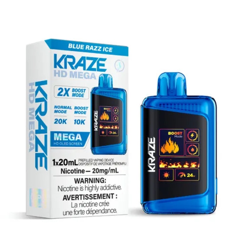 Kraze HD Mega – Blue Razz Ice – AB