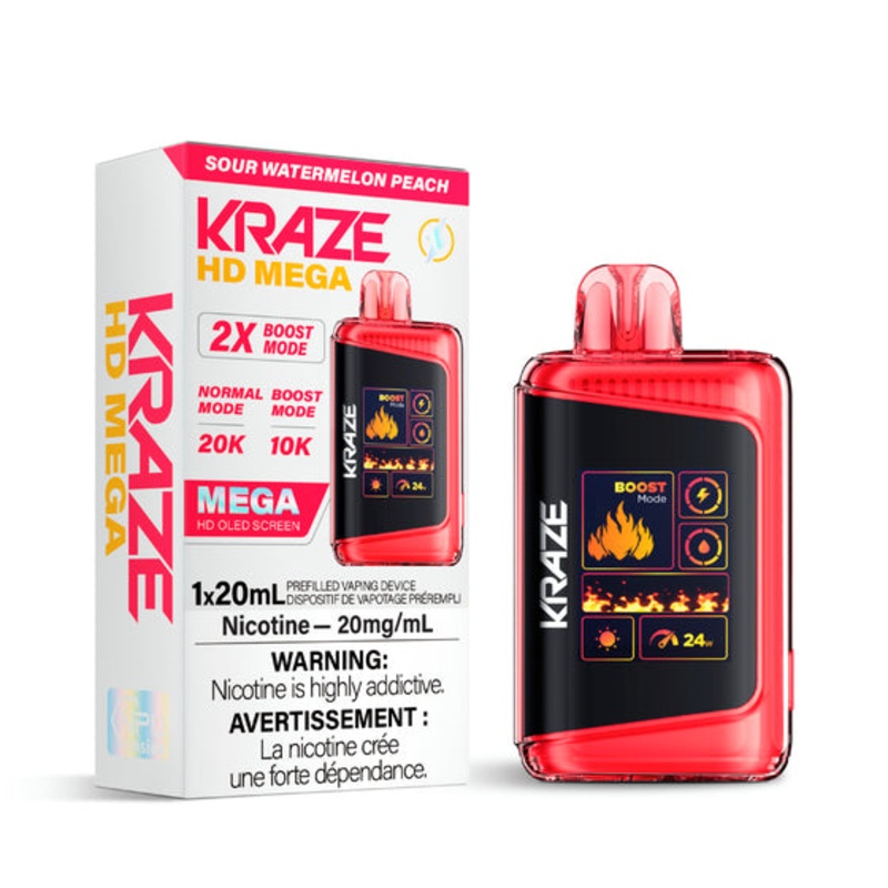 Kraze HD Mega – Sour Watermelon Peach – AB