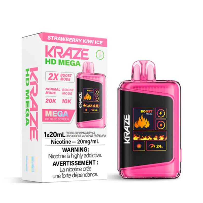 Kraze HD Mega – Strawberry Kiwi Ice – AB