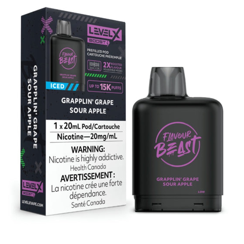 LEVEL X FB BOOST G2 </BR> GRAPE SOUR APPLE ICED
