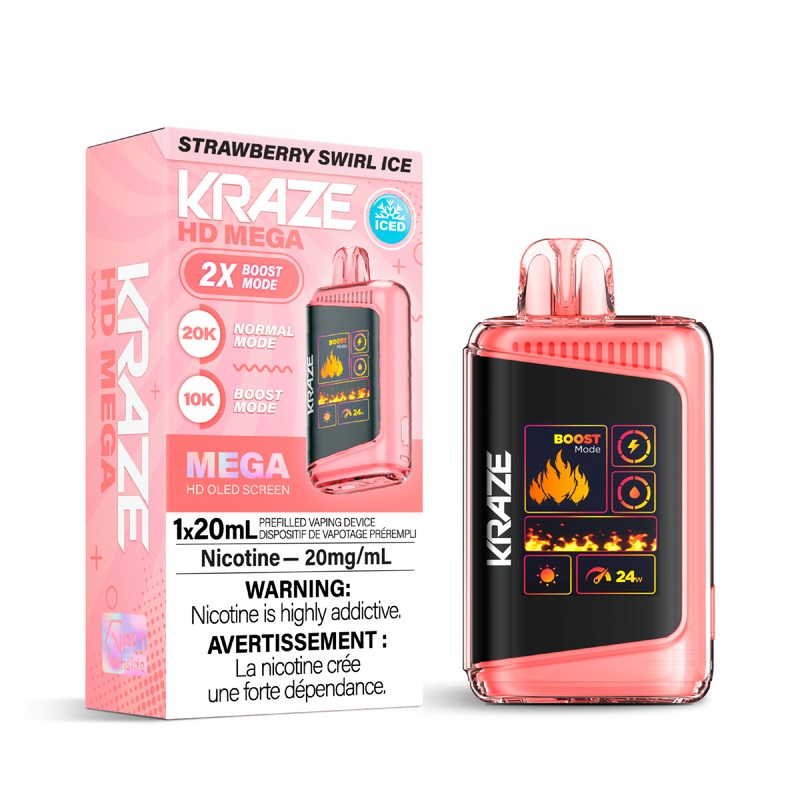 Kraze HD Mega – Strawberry Swirl Ice – AB