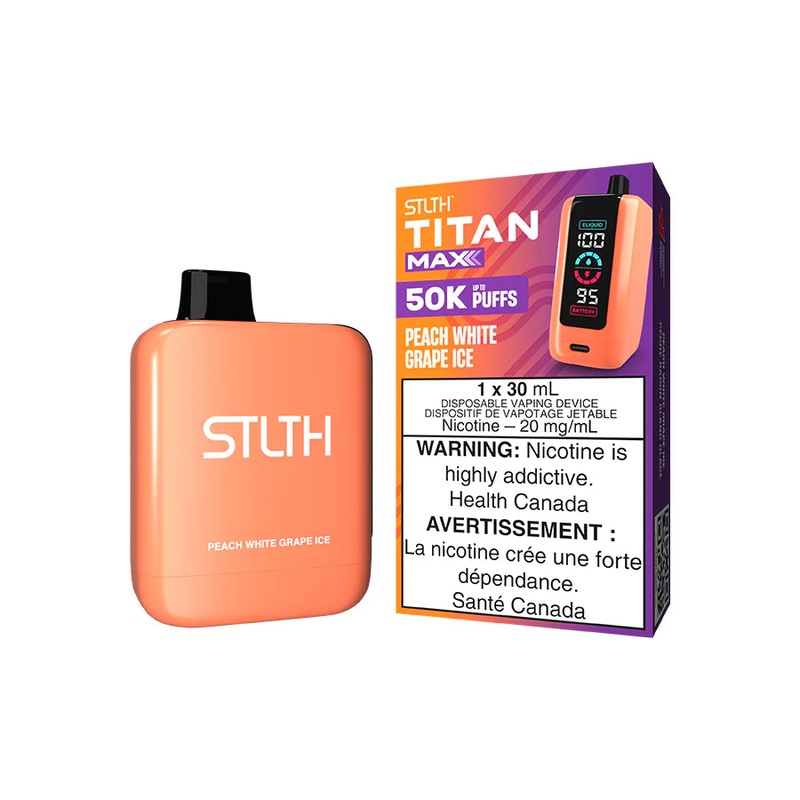 STLTH TITAN MAX – Peach White Grape Ice – AB
