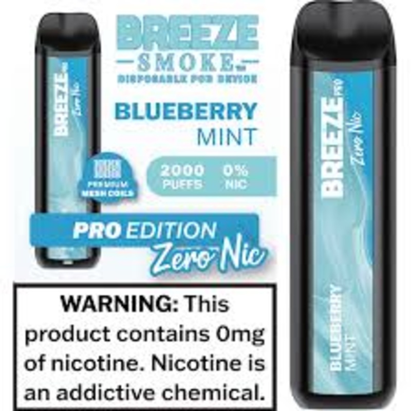 BREEZE PRO ZERO NIC </BR> BLUEBERRY MINT