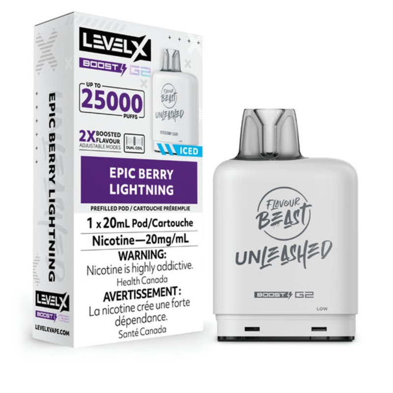 Flavour Beast – Boost 25K Level X Unleashed Pod – Epic Berry Lightning – AB