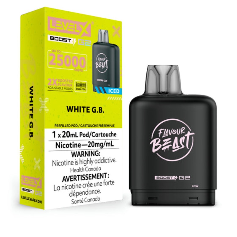 Flavour Beast – Boost 25K Level X Pod – White G.B. – AB