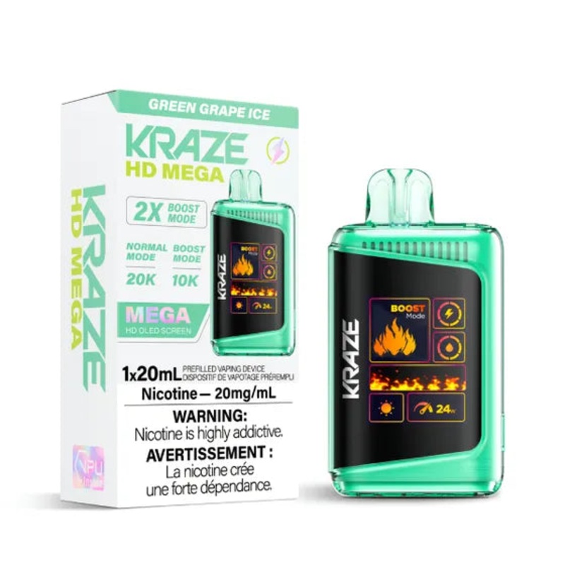 Kraze HD Mega – Green Grape Ice – AB