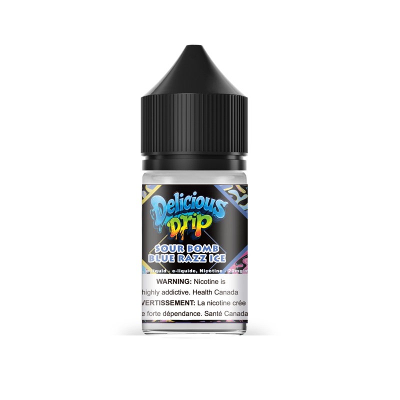 Delicious Drip Salt – Sour Bomb Blue Razz Ice – AB