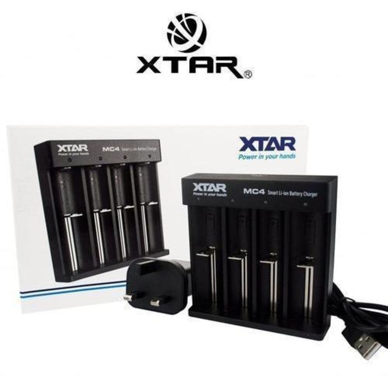 Xtar MC4 Quad Bay Charger With Wall Adapter