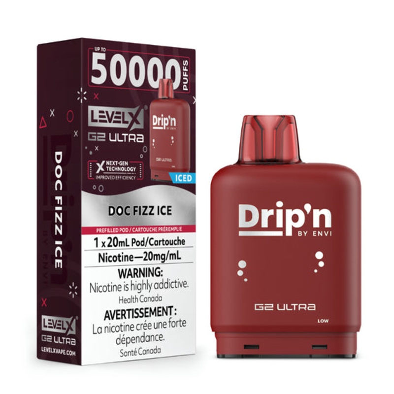 Drip’N – Ultra 50K Level X Pod – Doc Fizz Ice – AB
