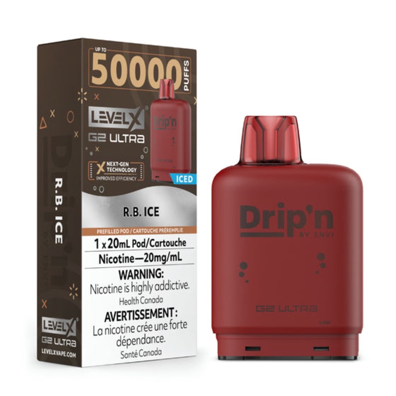 Drip’N – Ultra 50K Level X Pod – R.B. Ice – AB