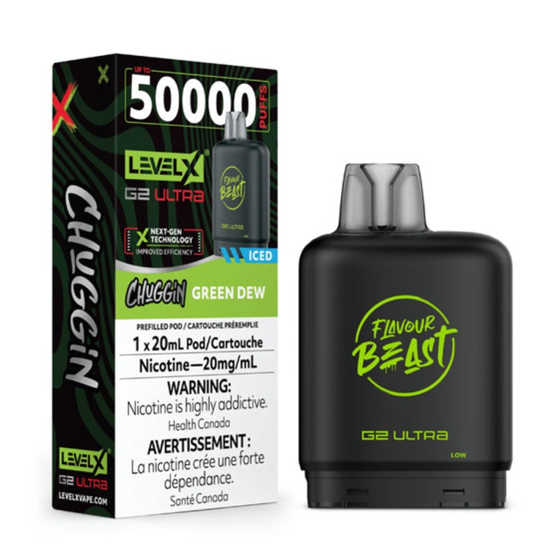 Flavour Beast – Ultra 50K Level X Pod – Green Dew Ice – AB