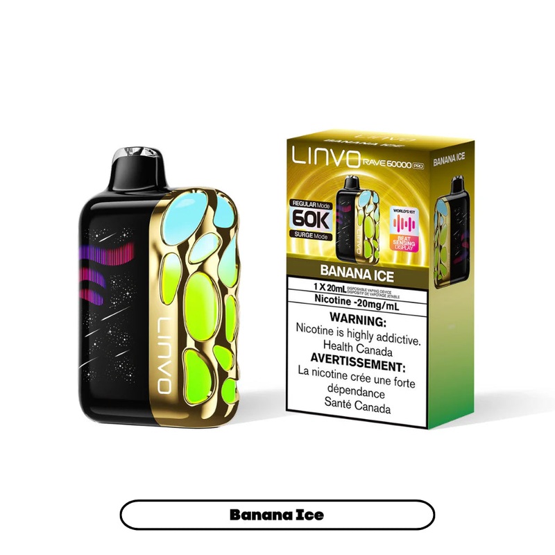 Linvo Rave 60K – Banana Ice|20 mg