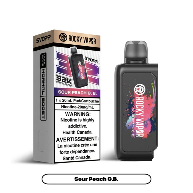 Rocky Vapor SVOPP 32K Pod – Sour Peach G.B. – AB