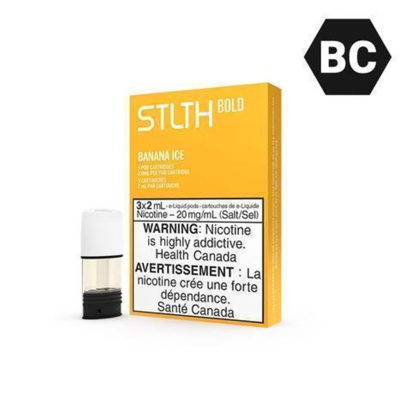 [Vape Pods] STLTH Bold – Banana Ice (3pk)