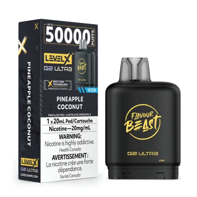 Flavour Beast – Ultra 50K Level X Pod – Pineapple Coconut Iced – AB