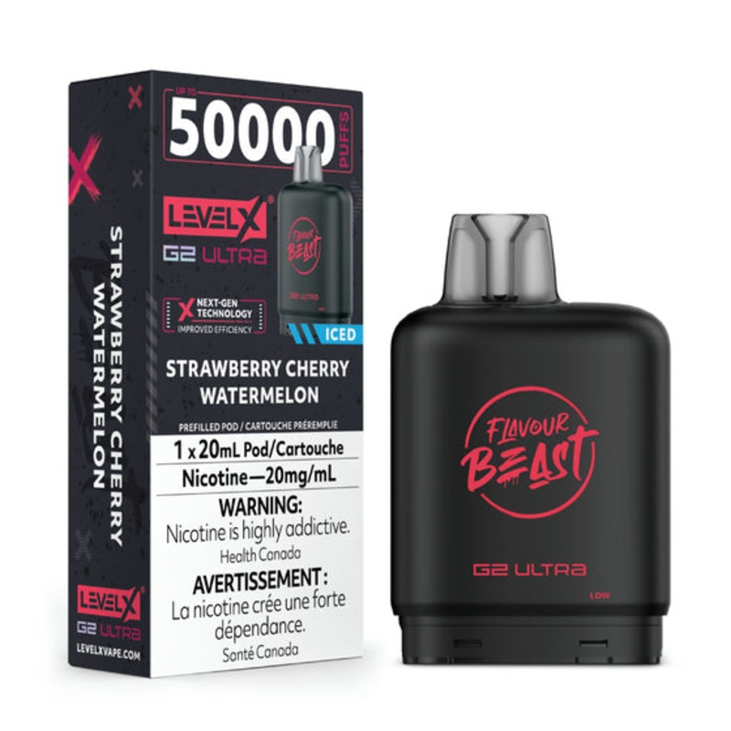 Flavour Beast – Ultra 50K Level X Pod – Strawberry Cherry Watermelon – AB