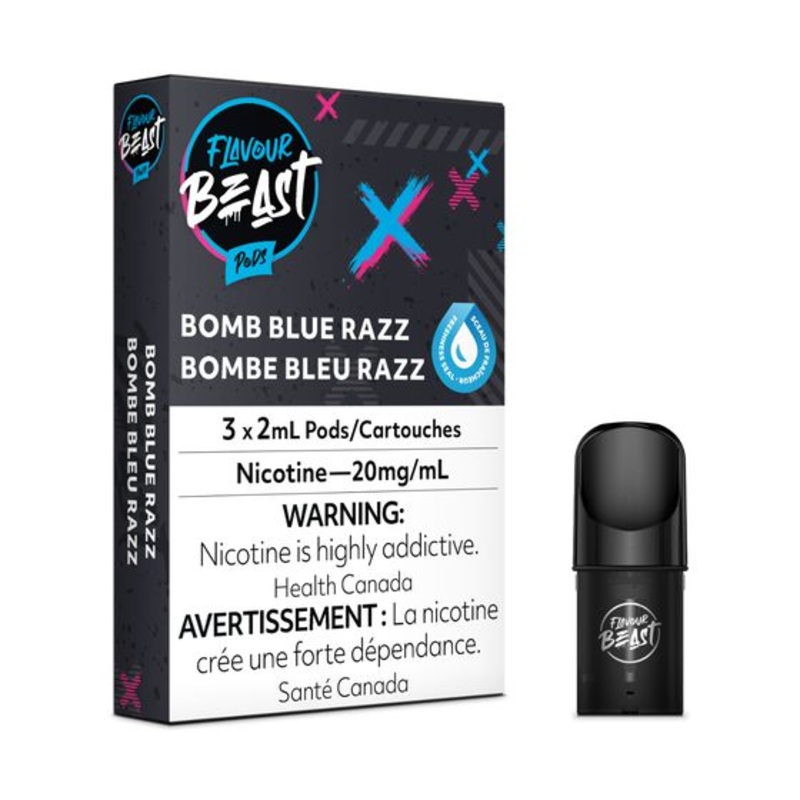[Vape Pods] Flavour Beast – Bomb Blue Razz (3pk)
