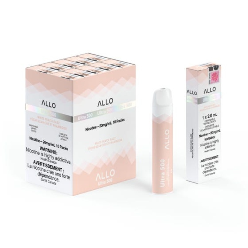 [Disposables] ALLO Ultra 500 – White Peach Razz
