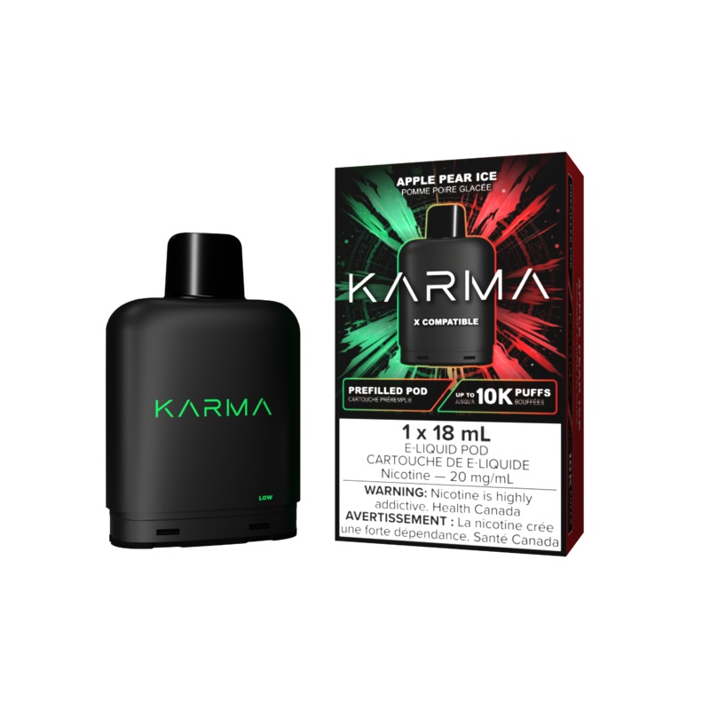 Karma 10000 Level X Pods|Apple Pear Ice|Artic Blue Razz|Chilled Strawberry|Coconut Melon Ice|DRP Ice|Ice Mango Punch|Icy Fruit Fusion|Minty Mayhem|Orange Glacier|Passion Punch Ice|Peach Berry Frost|Ragin’ Root Ice|Strapple Melon Ice|Triple Berry Ice|Winte