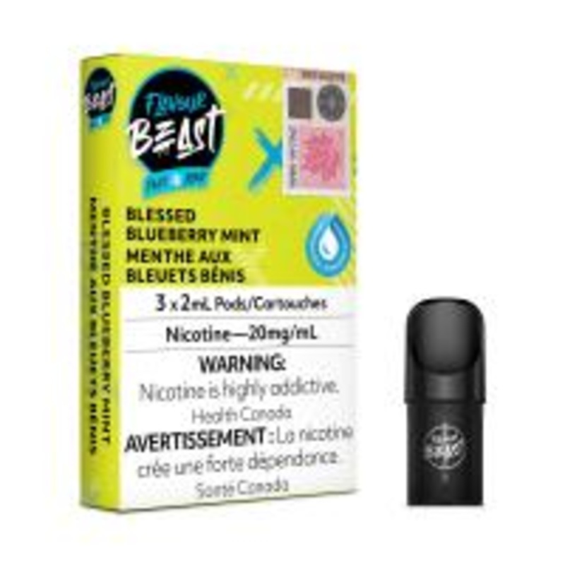 [Vape Pods] Flavour Beast – Blessed Blueberry Mint Iced (3pk)