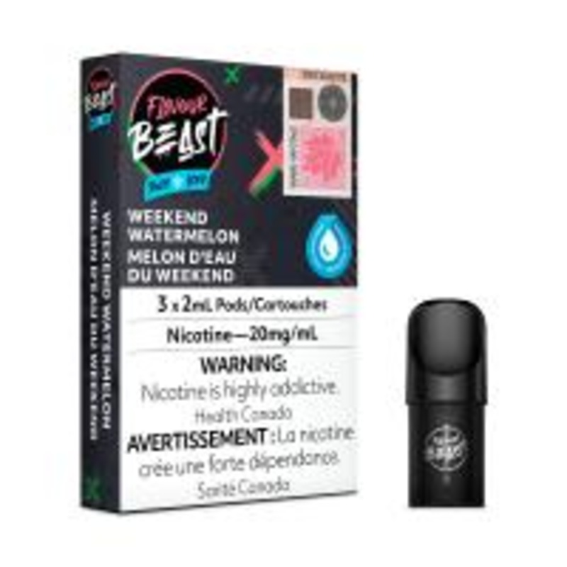 [Vape Pods] Flavour Beast – Weekend Watermelon Iced (3pk)