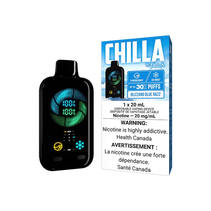 Chilla 30K by Zilla|20mg|Blizzard Blue Razz|Frost Berry|Frosty Watermelon|Icy Green Apple|Killa Mint|Polar Peach|Primal Punch Ice|Purple Freeze