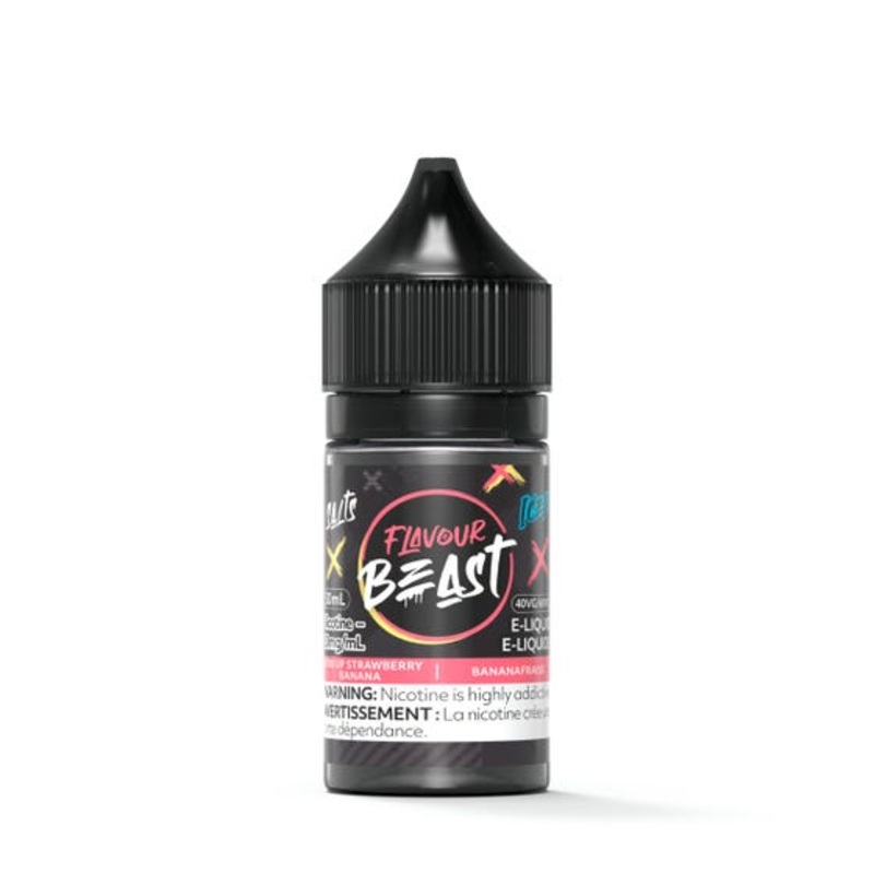 [Nic Salt] Flavour Beast – STR8 Up Strawberry Banana Iced 30mL