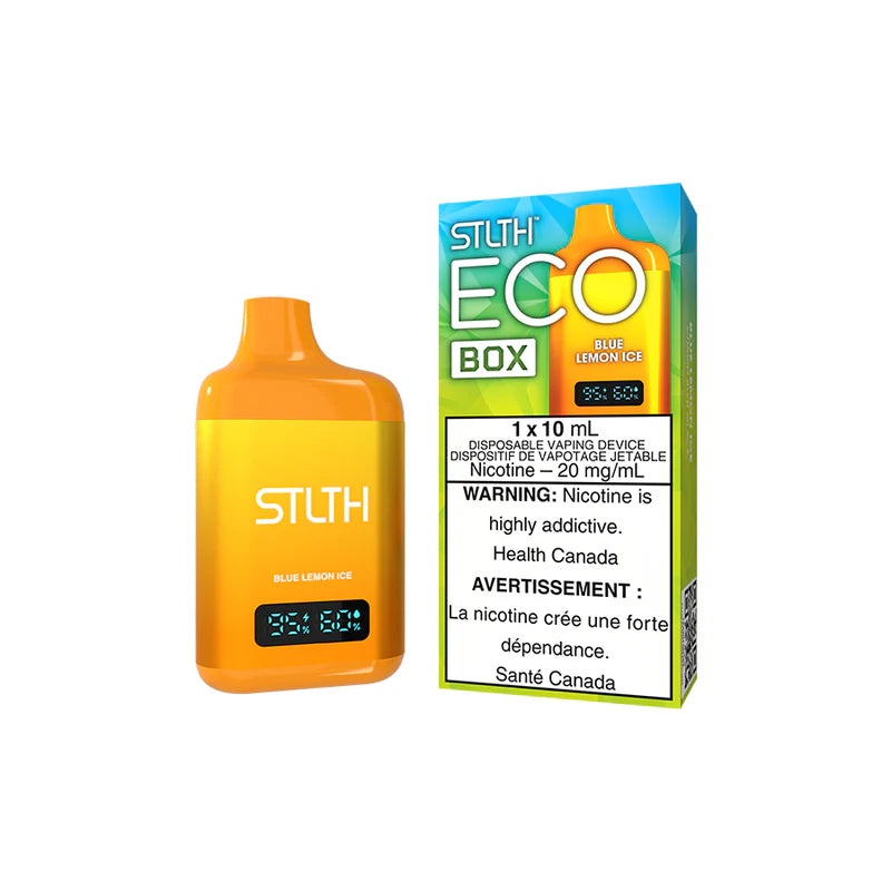 STLTH ECO BOX Disposable|20mg|Blue Lemon Ice|Blueberry Raspberry|Cherry Blast Ice|Green Apple Ice|Juicy Peach Ice|Polar Mint|Punch Ice|Purple Grape Ice|Strawberry Kiwi Ice|Strawnana Ice|Tobacco Breeze|Watermelon Lime Ice