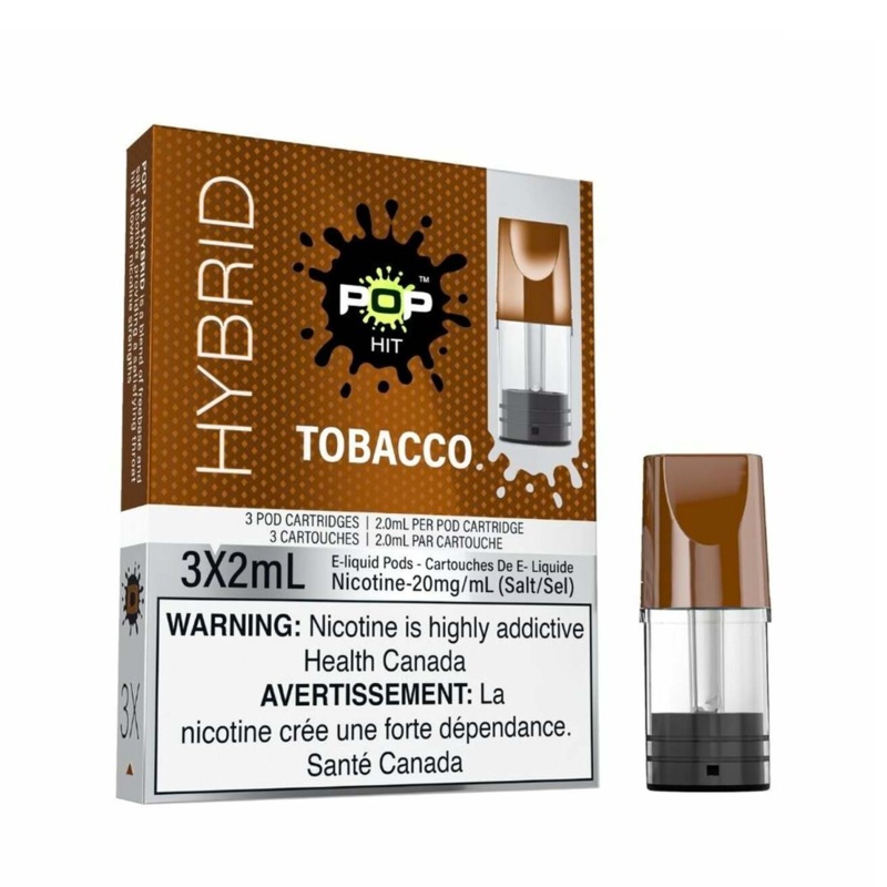 Tobacco by Pop Hit (‘Stlth’ Compatible) – Closed Vape Pod System [ON]