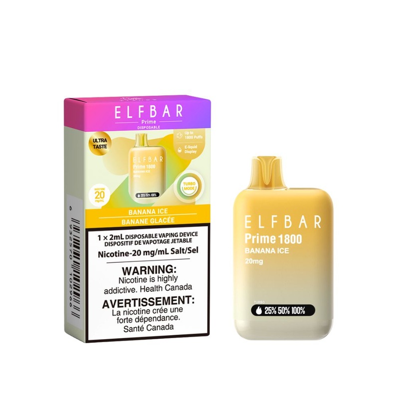 [Disposables] Elfbar Prime 1800 – Banana Ice