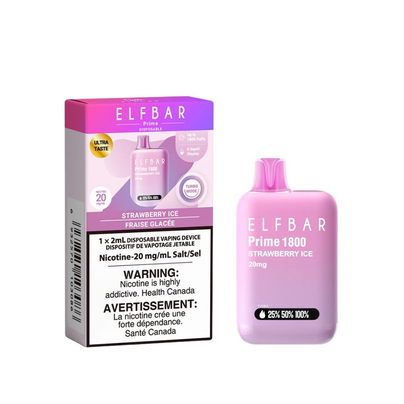 [Disposables] Elfbar Prime 1800 – Strawberry Ice