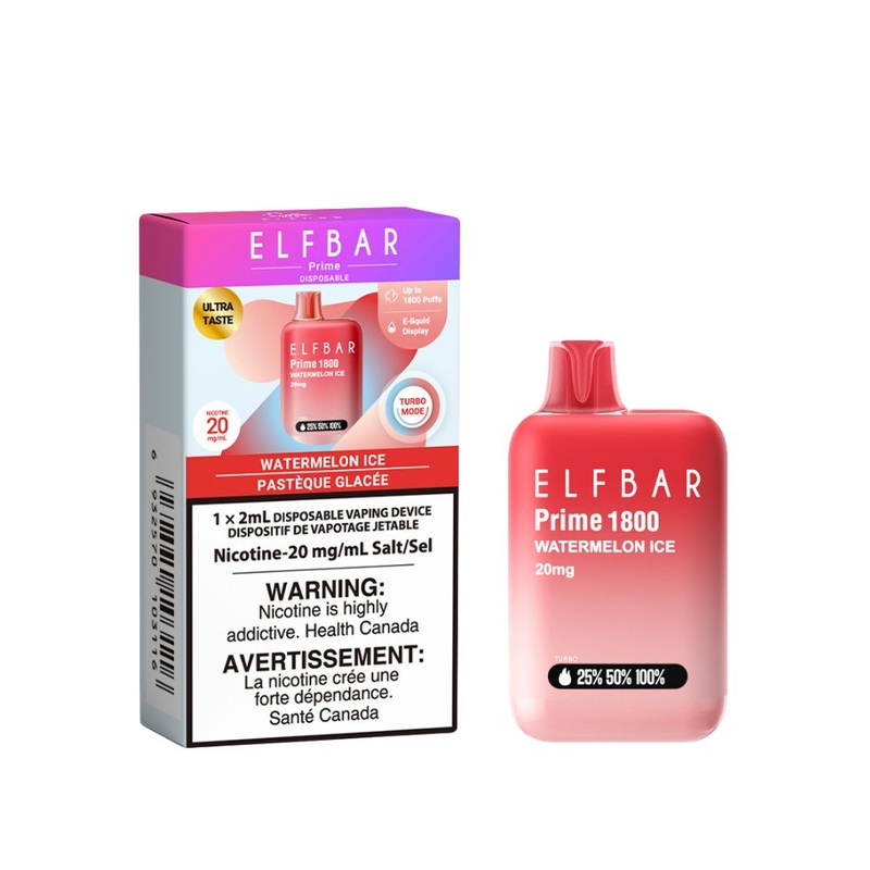 [Disposables] Elfbar Prime 1800 – Watermelon Ice