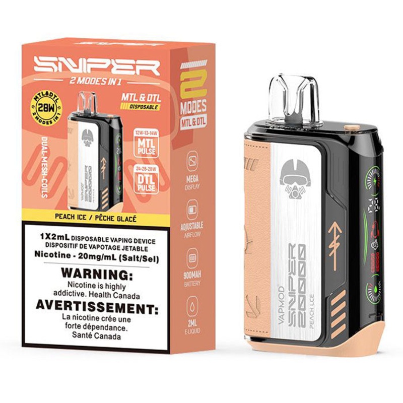 [Disposables] Sniper by VAPMOD – Peach Ice
