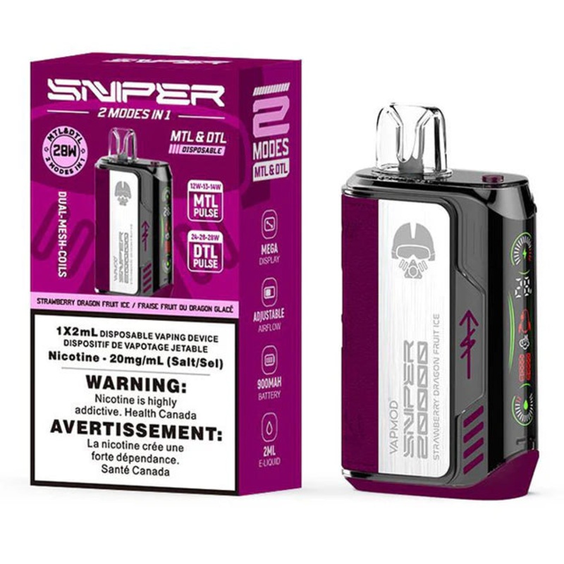 [Disposables] Sniper by VAPMOD – Strawberry Dragon Fruit Ice