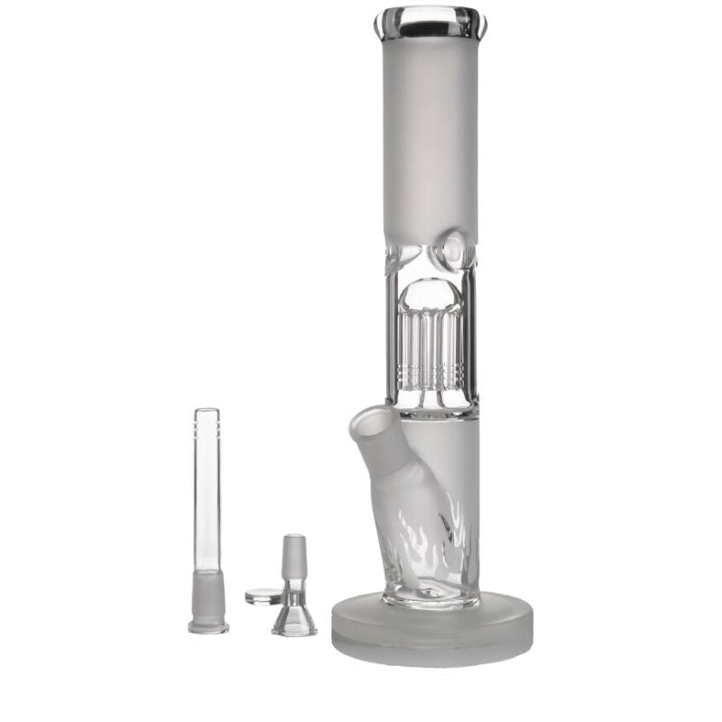 12.5” Frosted Glass Bong with Shower Percolator