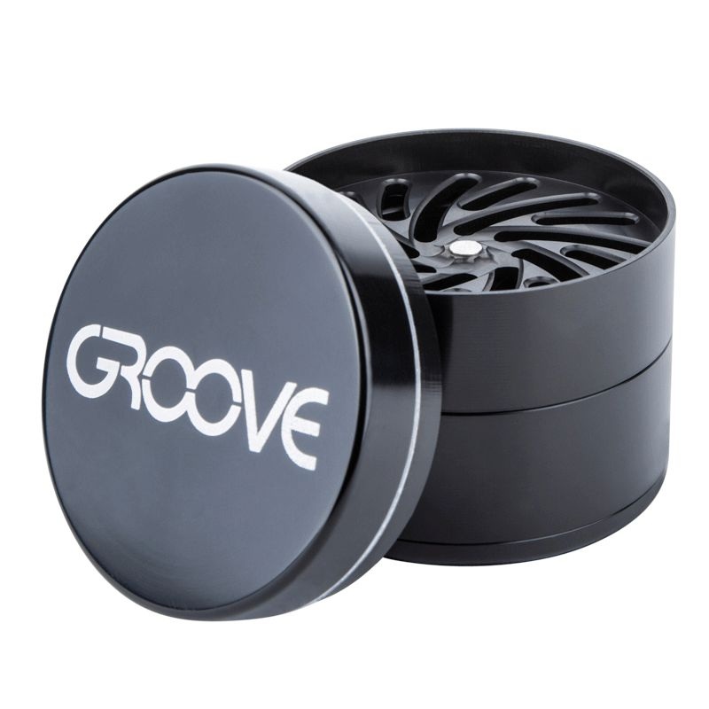 Groove 4-Piece Grinder|Black