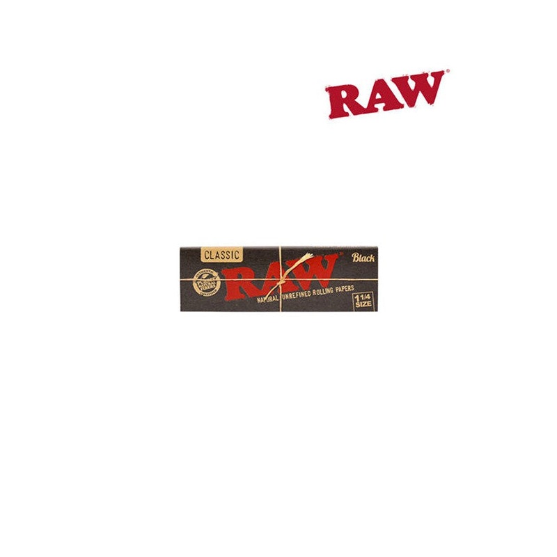 RAW Black 1 1/4 Rolling Papers