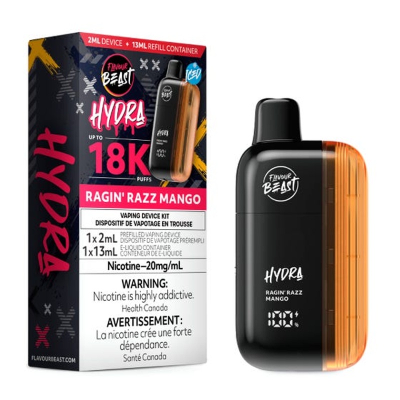 [Disposables] Flavour Beast HYDRA – Ragin’ Razz Mango Iced
