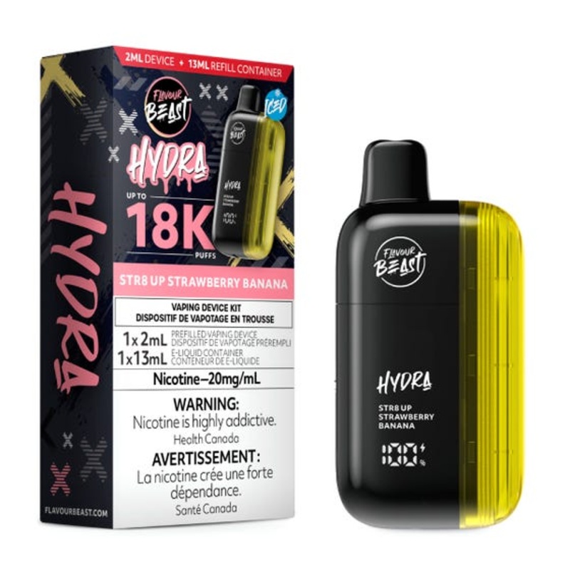[Disposables] Flavour Beast HYDRA – STR8 UP Strawberry Banana Iced
