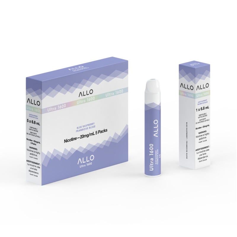 Blue Raspberry (Ultra 1600) by Allo – Disposable Vape [ON]