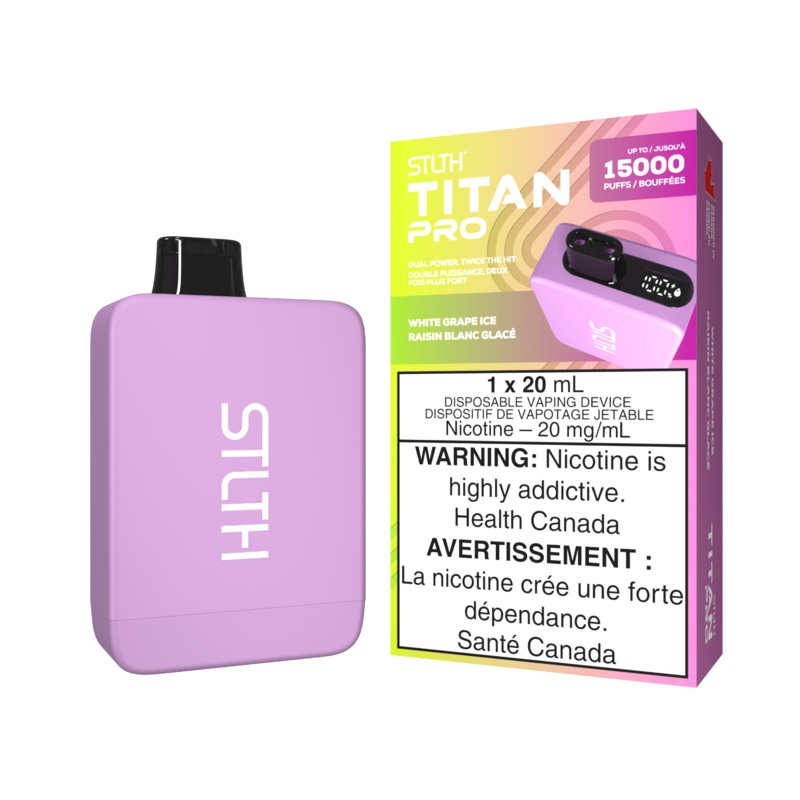 White Grape Ice by Stlth Titan Pro 15000 Puff 20ml – Disposable Vape