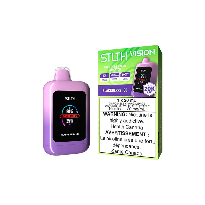 Blackberry Ice by Stlth Vision 20000 Puff 20ml Rechargeable- Disposable Vape [ON]