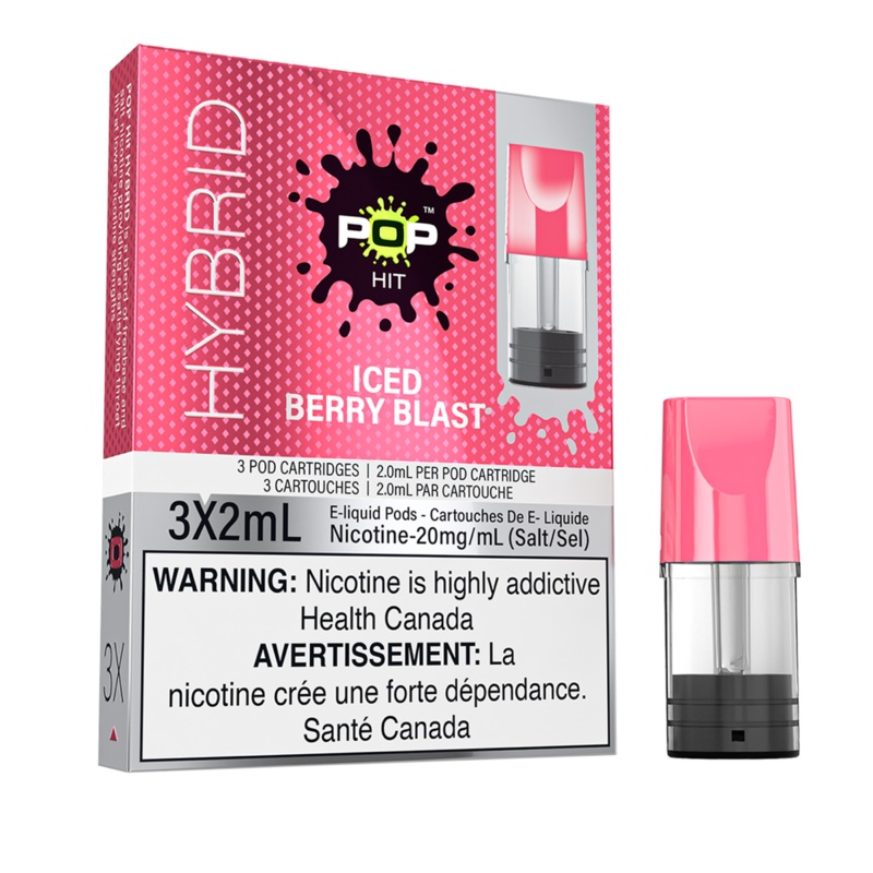 Iced Berry Blast by Pop Hit (‘Stlth’ Compatible) – Closed Vape Pod System [ON]